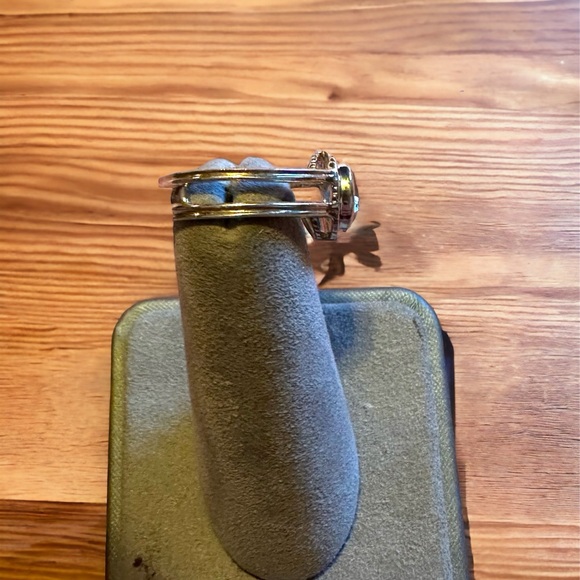 Solid Sterling Silver Aquamarine  Ring - Picture 3 of 10